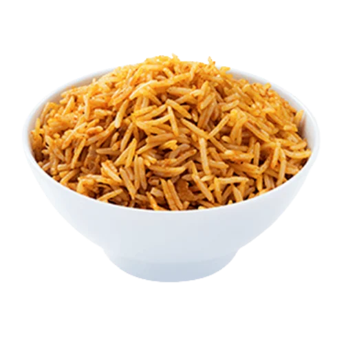 طبق من أرز الطازج المتبل والشهي.